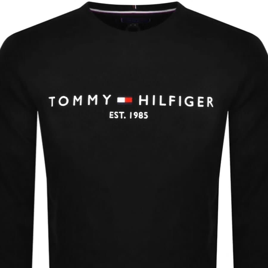 Tommy hilfiger logo sweatshirt black discount